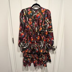 Vibrant Floral Long Sleeve Dress
